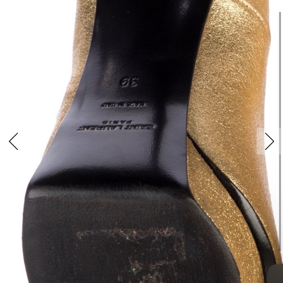 Saint Laurent Women's Heels in Gold and Black size 39/8 - Picture 5 of 5